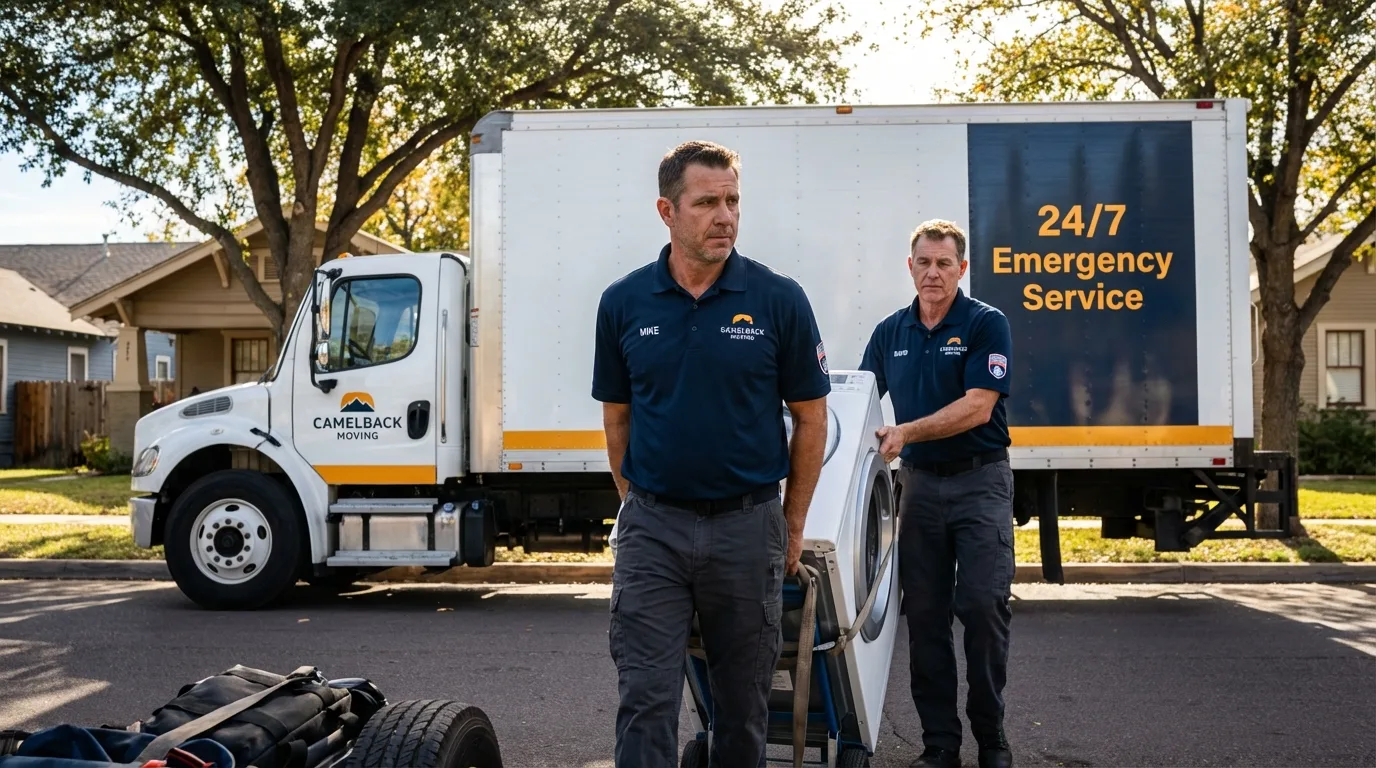 CamelBack Moving crew loading furniture in Peach Springs, AZ
