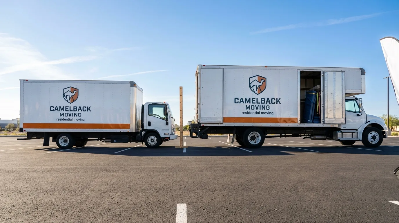 Moving truck size capacity guide in Peach Springs
